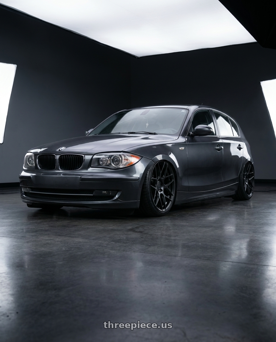 2012 BMW 1 Series E82 with Aodhan AFF2 5x120 19x8.5+35 Matte Black wheels