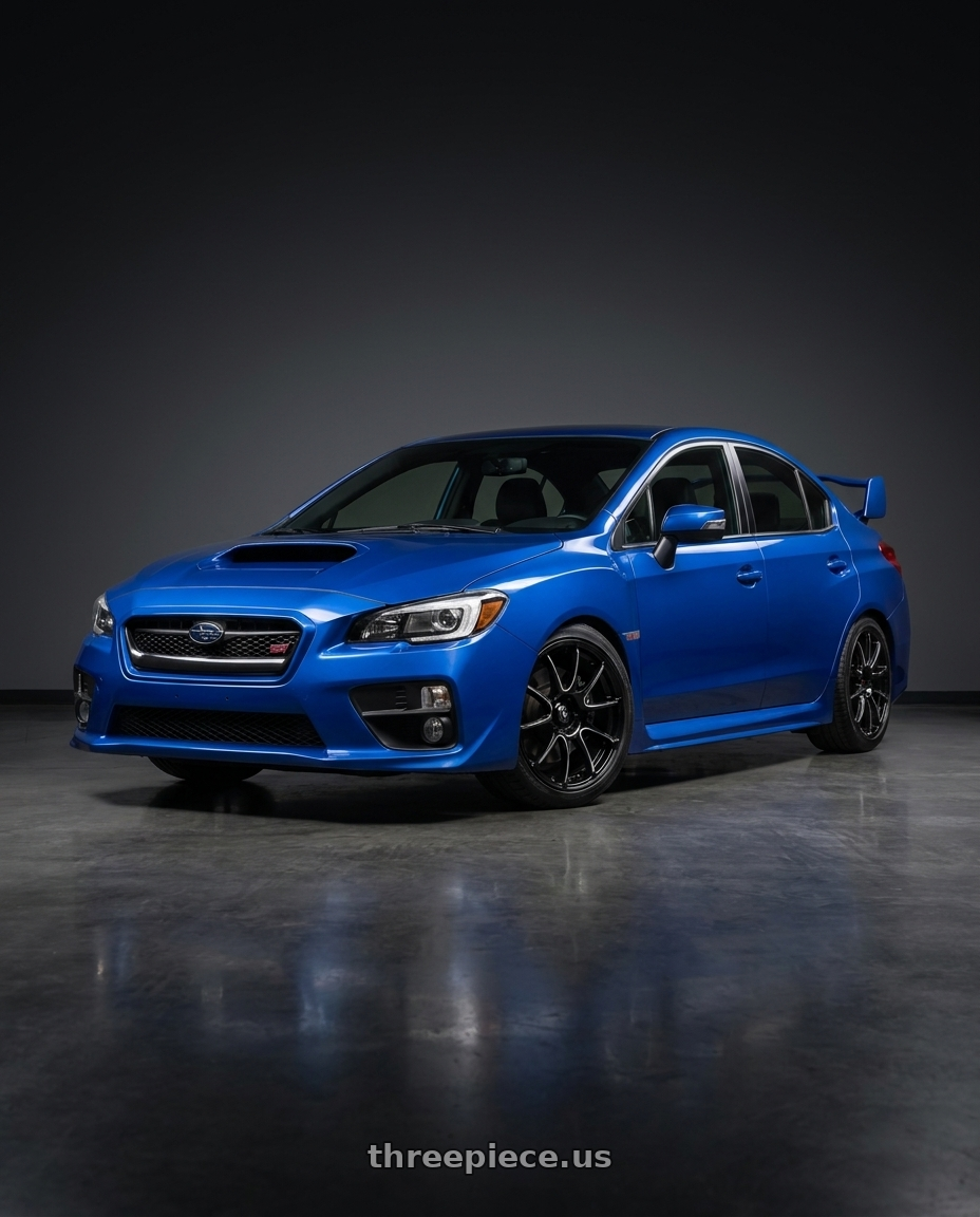 2018 Subaru WRX STI with Konig Illusion 5x114.3 18x8+35 Black/Ball Cut Machine wheels