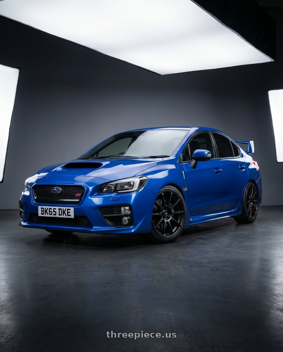 2018 Subaru WRX STI with Ssr Gtv02 5x114.3 18x8.5+40  FLAT BLACK wheels