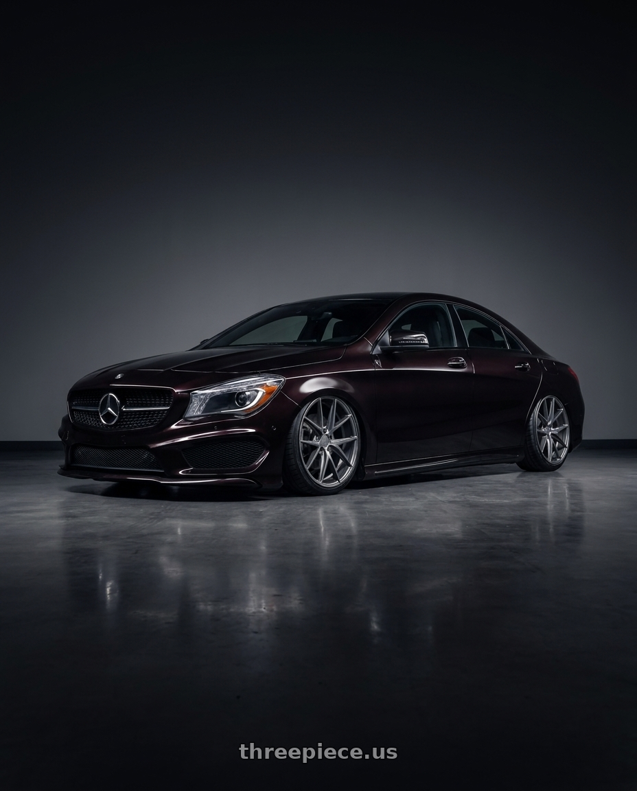 2018 Mercedes-Benz CLA C117 with Niche 1PC M116 MISANO 5X112 19X9.5 +38 MATTE GUN METAL wheels