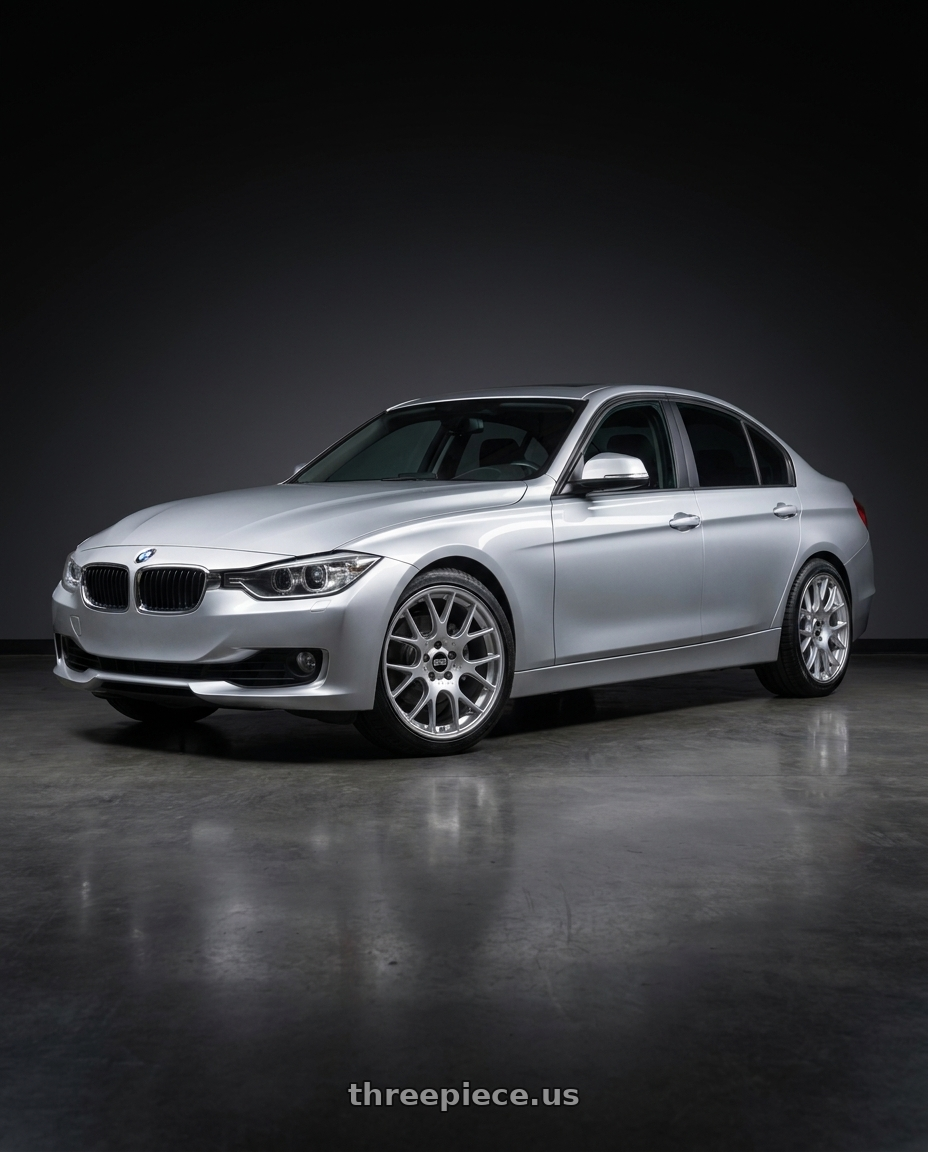 2013 BMW 320 F30 with BBS CH-R 5x130 19x11 +56 Brilliant Silver Polished Rim Protector wheels