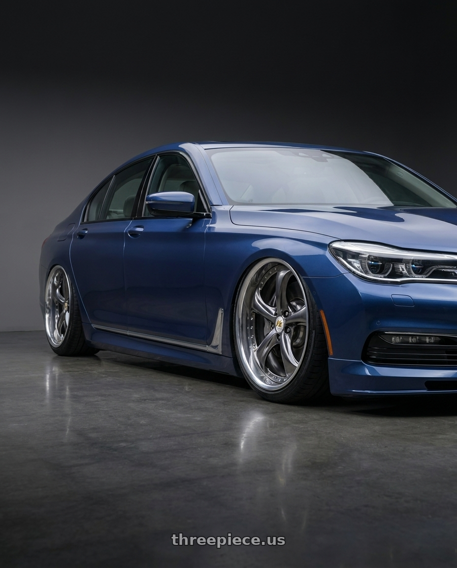 2018 Alpina b7 with Work Wheels VS-KF 5X114.3 19x8+15 Brilliant Silver Black A Disk FULL REVERSE wheels