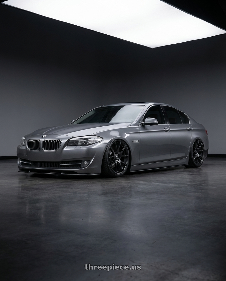 2016 BMW 5 Series F10 with Forgestar CF5V 5x120 20x9 +38 Satin Black wheels