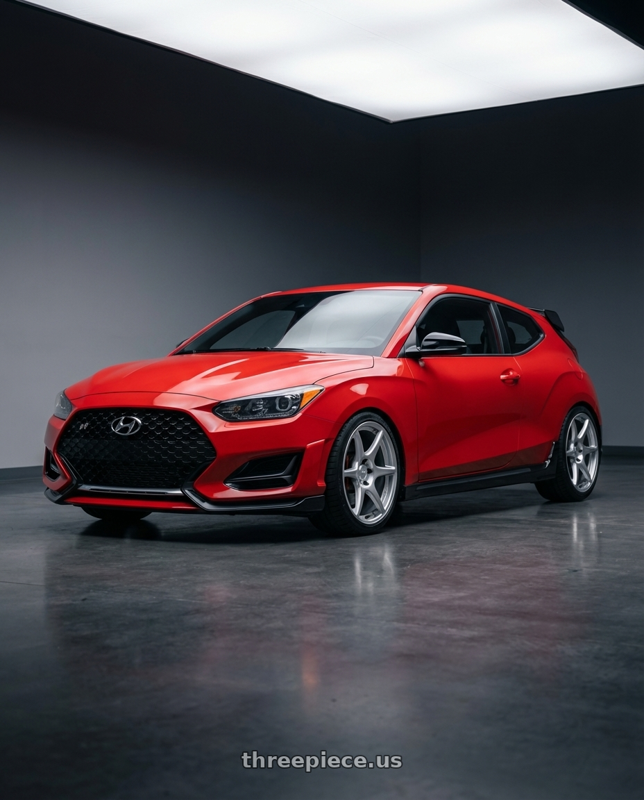 2022 Hyundai Veloster N with Gram Lights 57cr 5x1143 19x8535 Glossy Black 19x95 Et35 wheels