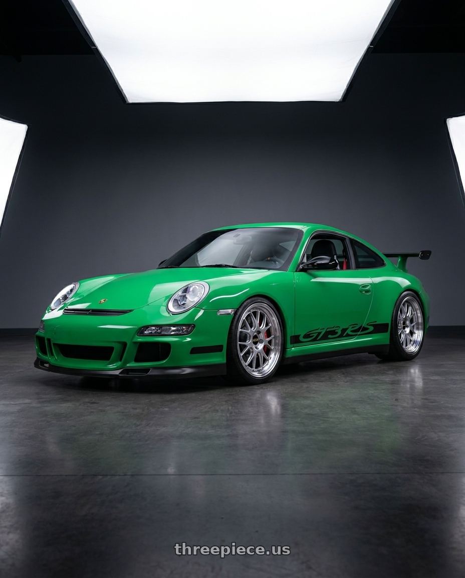 2007 Porsche 997 with BBS LM-R 5x114.3 19x8.5+43 Diamond Silver wheels