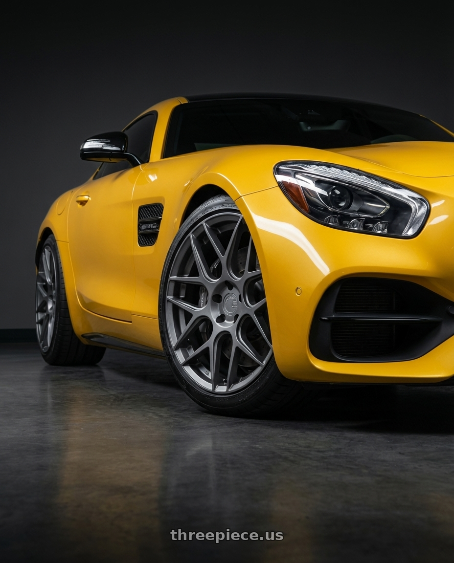 2019 Mercedes-Benz AMG GT with Aodhan AFF2 5x112 19x8.5+35 Matte Gray wheels