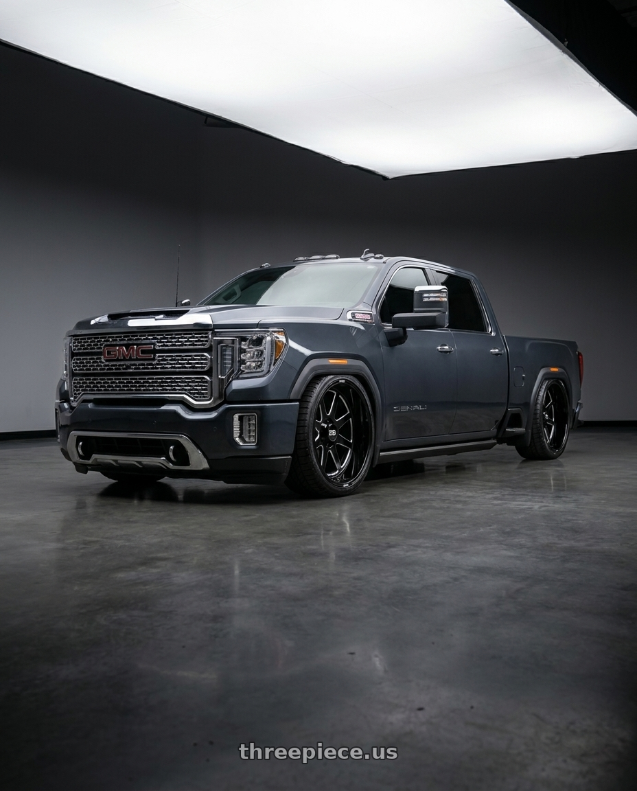 2020 Gmc seirra 2500 hd duramax denali with XD XD844 PIKE 8X180 22X10 -18 GLOSS BLACK MILLED wheels
