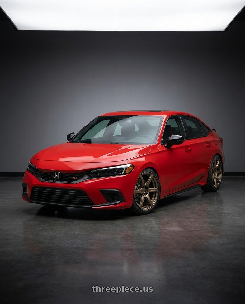 2026 Honda civic si with Work Emotion T7r 5x100 18x9.5 +38 Matte Bronze wheels