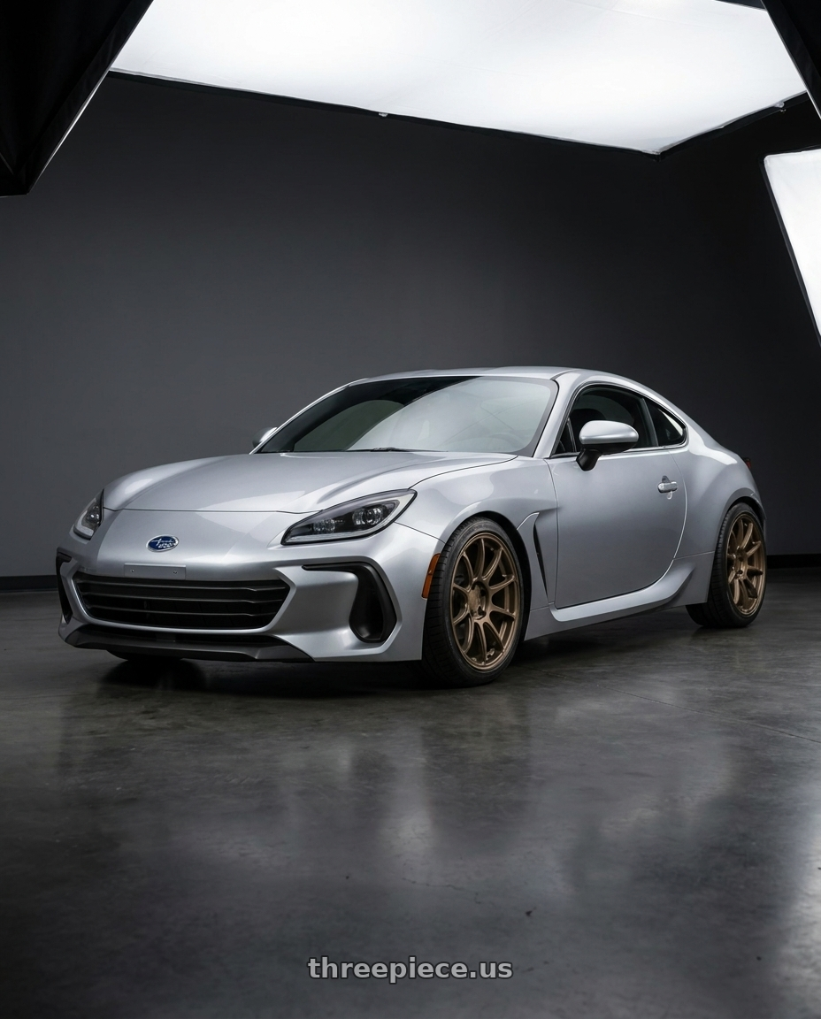2022 Subaru BRZ Premium with Aodhan AH06 5X100 17x9+35 Textured Bronze wheels