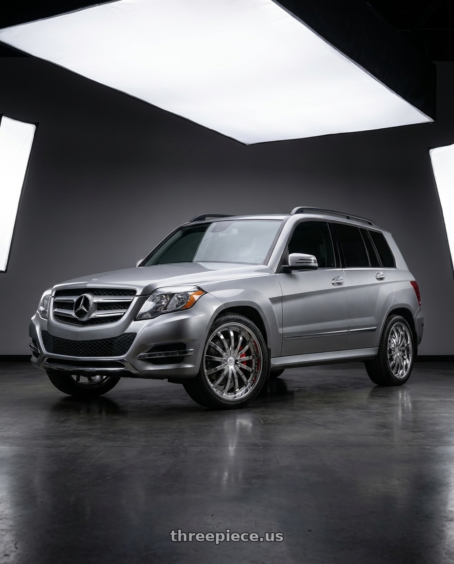 2015 Mercedes Benz GLK350 4MATIC with Cavallo CLV-53 5x112/5x114.3 20x8.5 +35 Nano Chrome wheels
