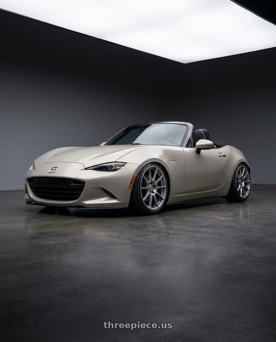 2021 Mazda MX-5 Miata ND with Ssr Gtv02 5x114.3 17x8+45  GLARE SILVER wheels