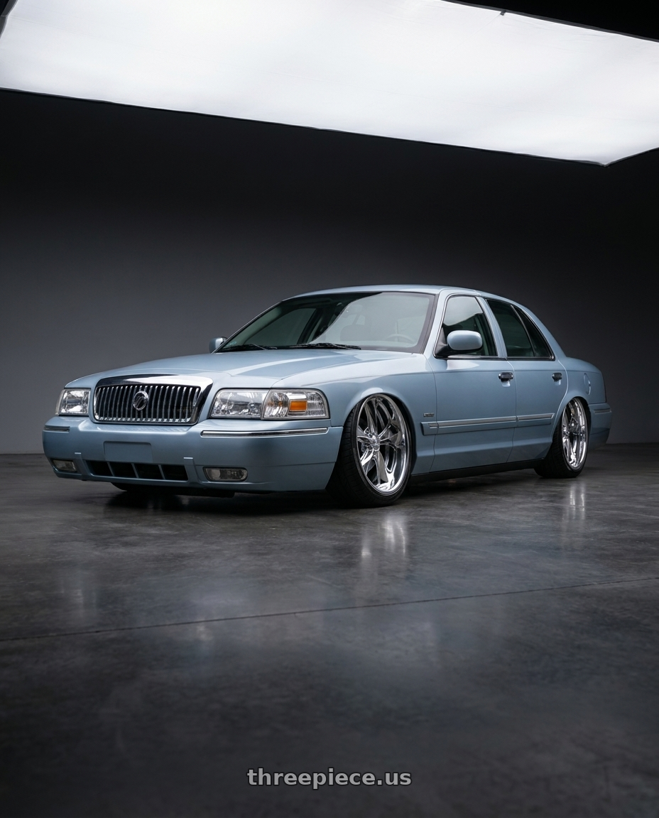 2011 Mercury Grand Marquis with Foose 2PC F201 NITROUS 5X120.65 17X8 +0 HIGH LUSTER POLISHED wheels