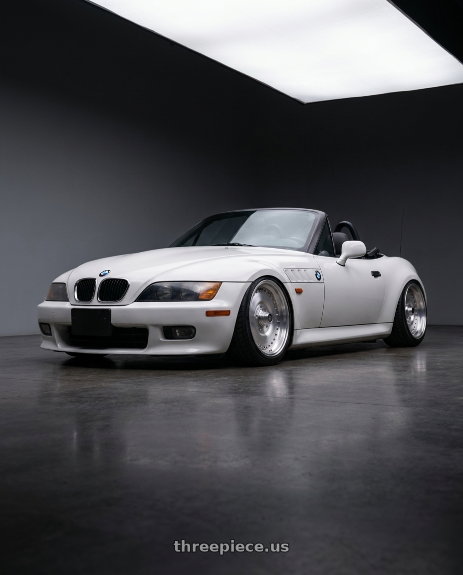 1997 BMW Z3 Roadster with Center Line Auto Drag 2.0 5X114.3 15x8.5 +3 Brushed wheels