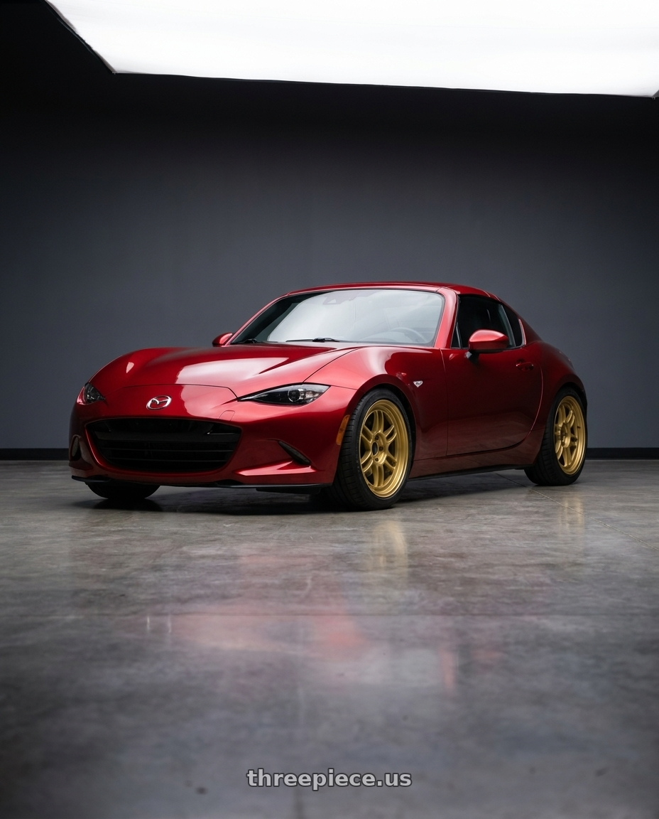 2018 Mazda Mx-5 with Enkei RPF1 5x100 17x8+45 Gold wheels