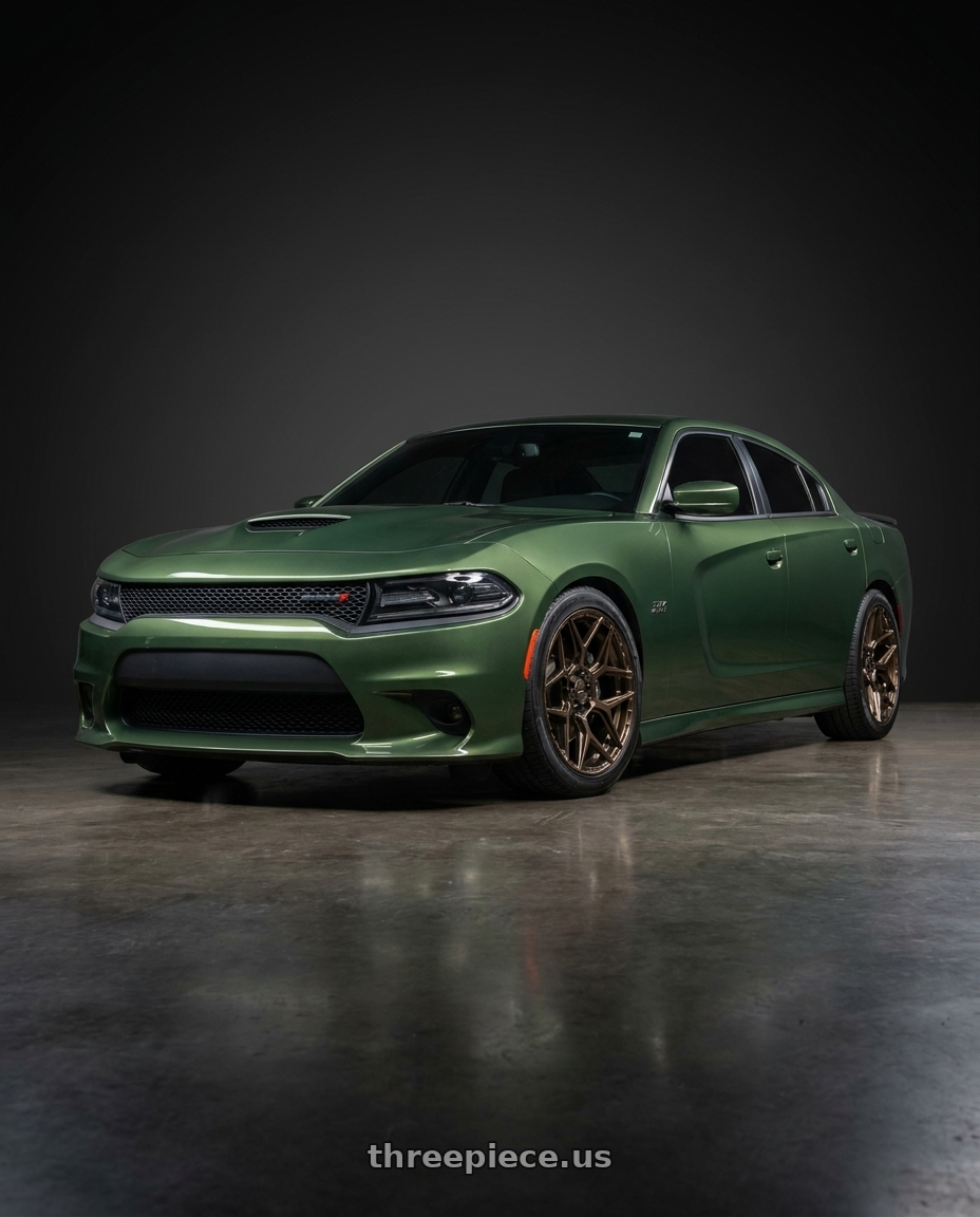 2020 dodge charger with 4PLAY 4P06 6x135/6x139.7 22x10-18 Bronze wheels