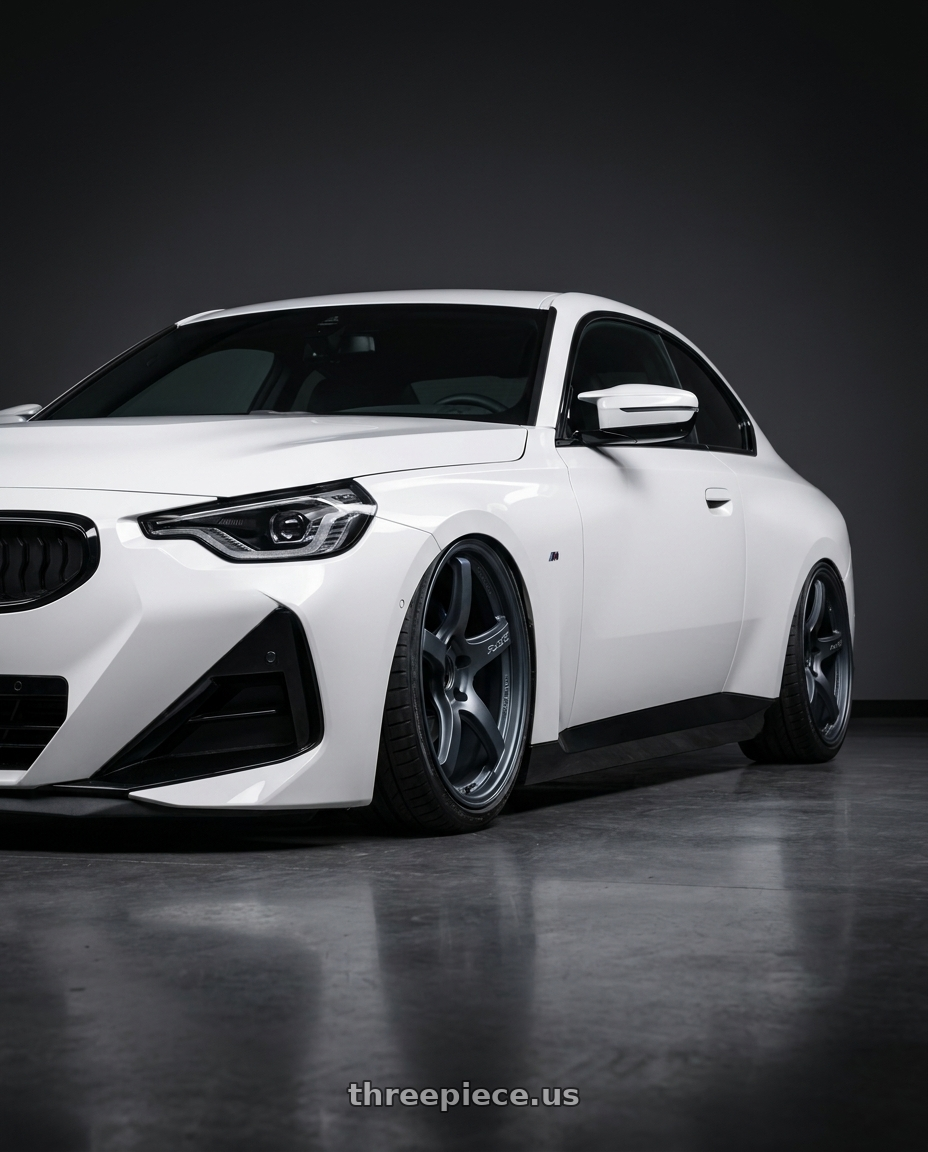 2024 BMW 2 Series G42 with Gram Lights 57CR 5x112 19x9.5+25 Gunblue II wheels