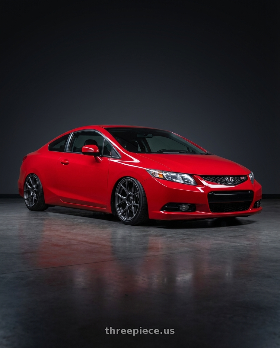 2015 Honda Civic Si with Konig Ampliform 5x114.3 18x9.5+25 Dark Metallic Graphite wheels