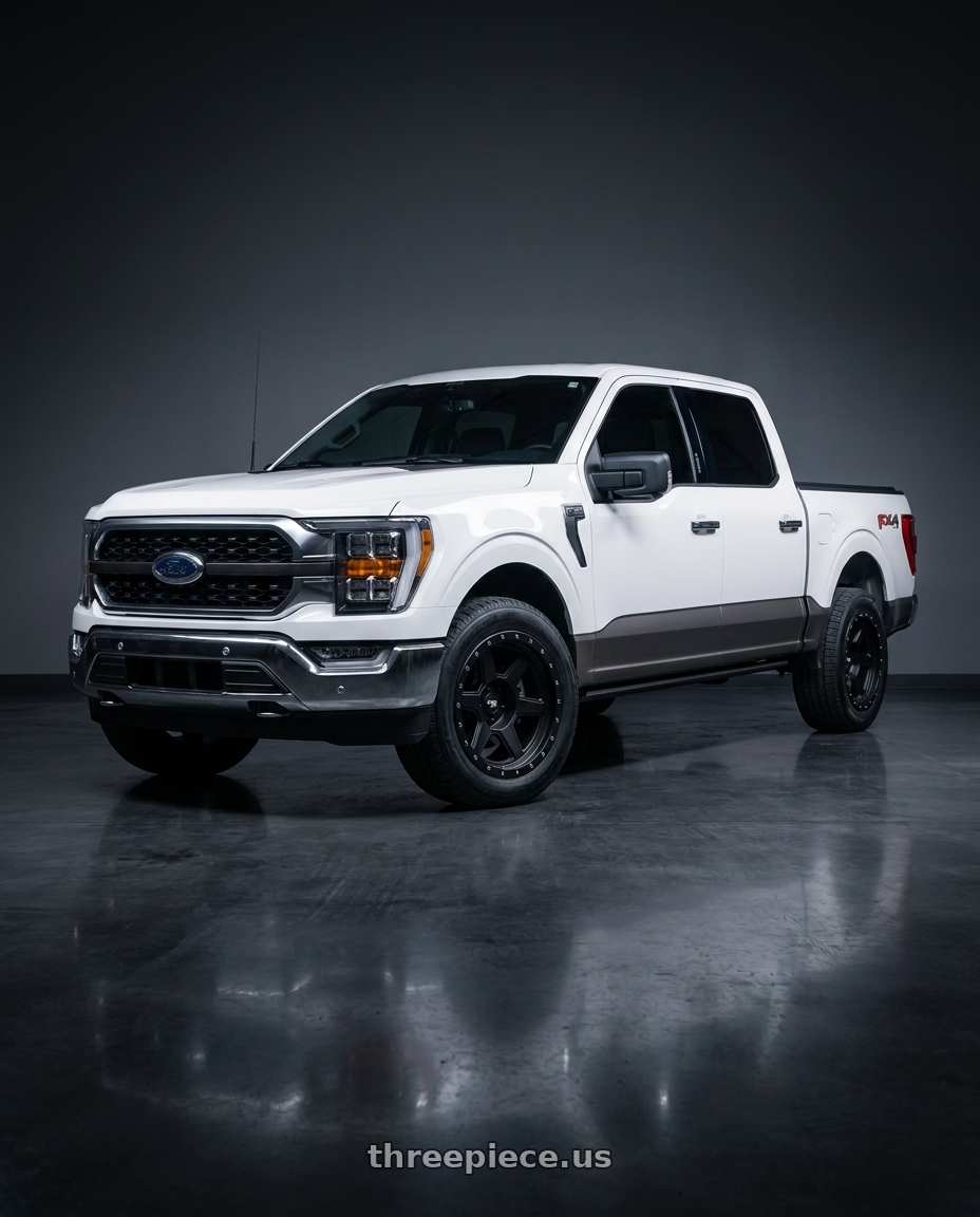2021 Ford F-150 XL with Dirty Life Compound 9315 6x135 20x9-12 Matte Black wheels