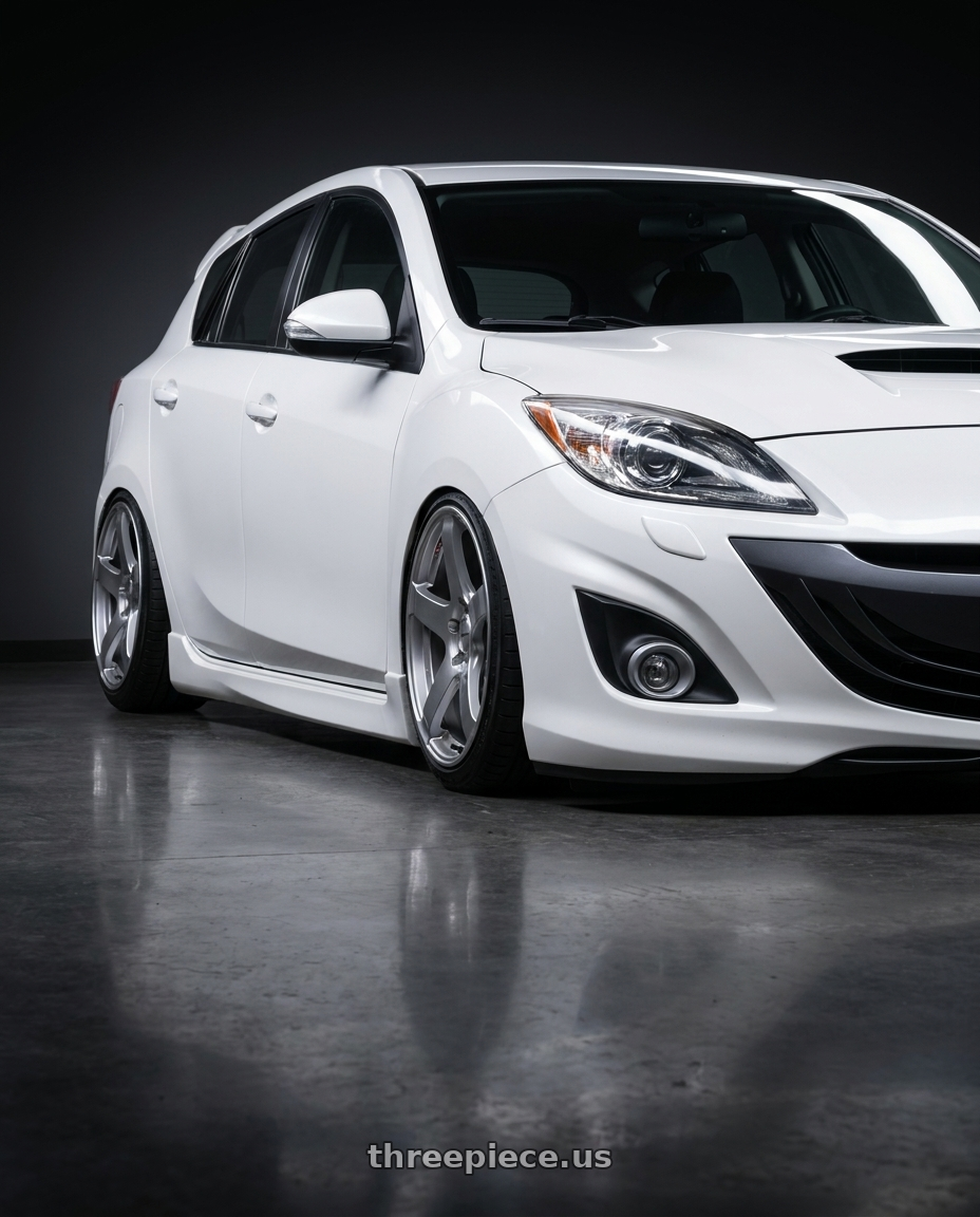 2012 Mazda Mazdaspeed3 with Ssr Gtv01 5x114.3 18x8.5+40  GLARE SILVER wheels