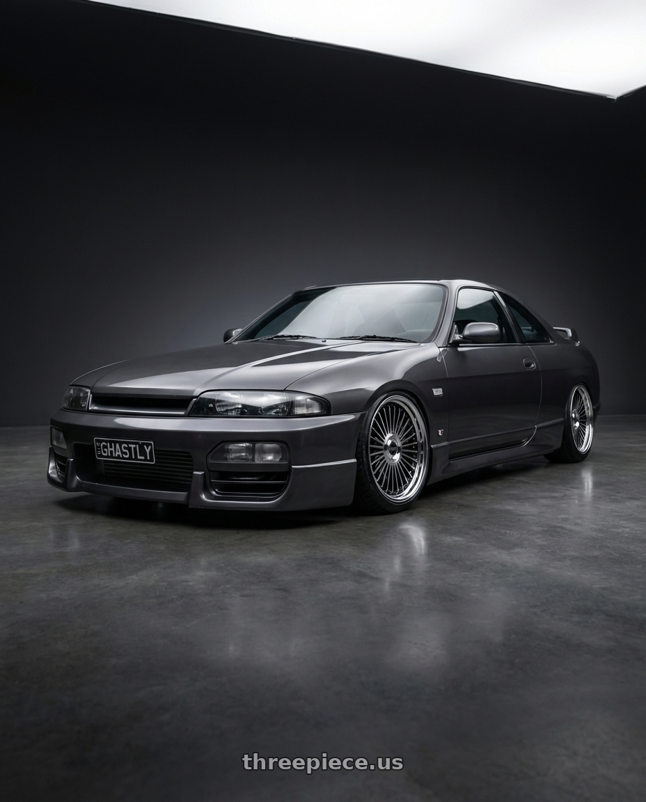 1996 Nissan Skyline R33 GTST with Work Emitz Black Polish 5x114.3 19x9.0 +0 wheels