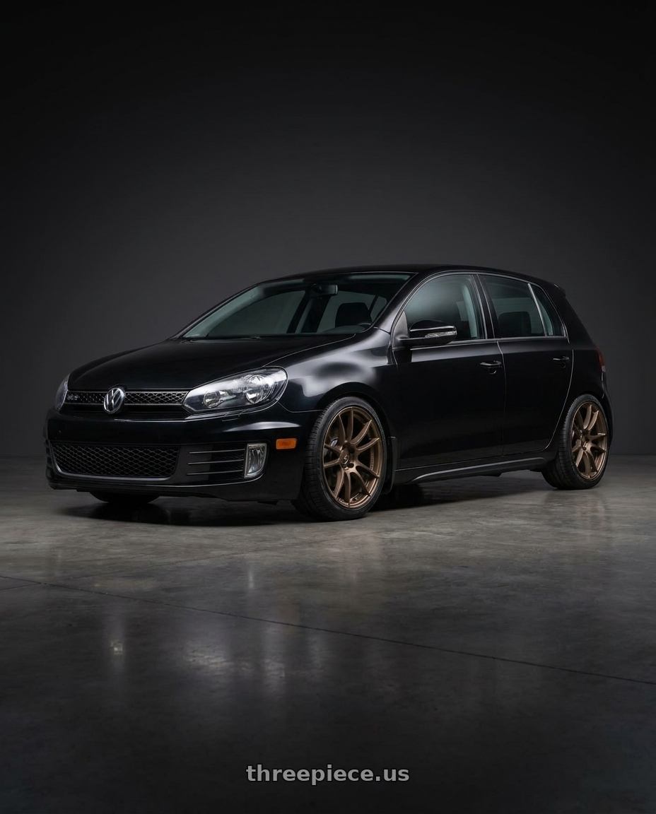 2012 Golf TDI with Gram Lights 57XR 5x112 18x8.5+45 Face-1 Dark Bronze wheels