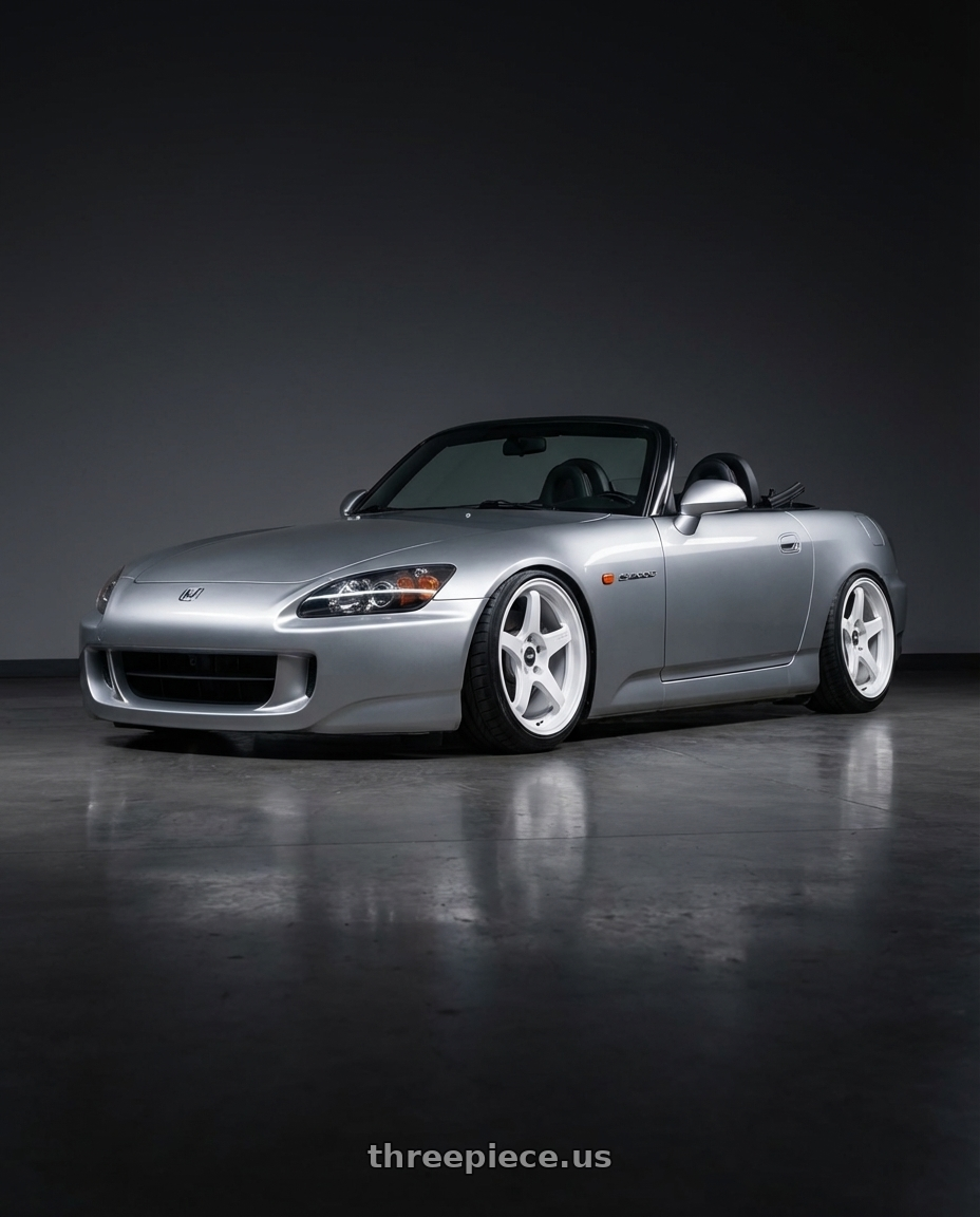 2009 Honda S2000 with ESR Wheels APEX SERIES APX5 5x114.3 18x9.5 +22 Gloss White wheels