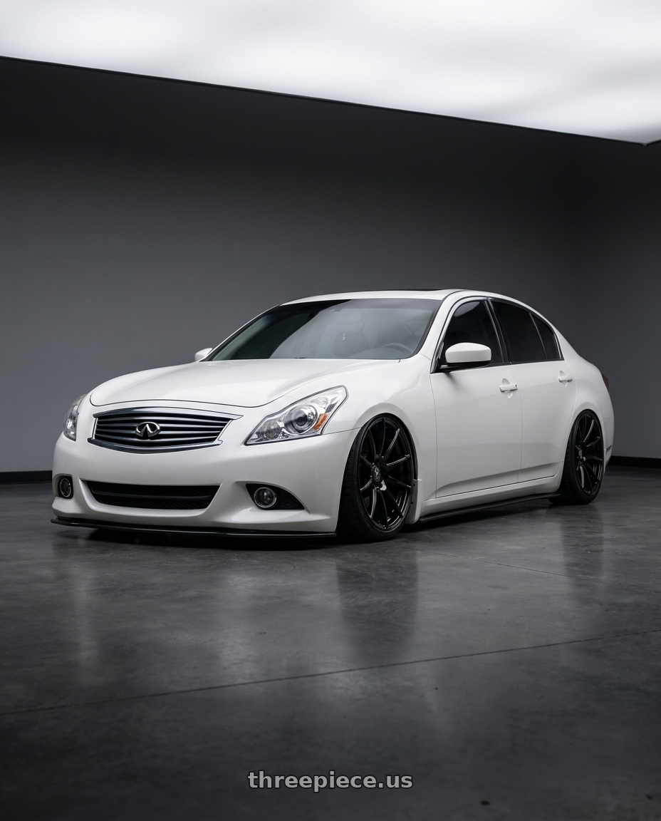 2012 Infiniti G37 with Forgestar CF10 5x114.3 19x9.5 +29 Gloss Black wheels