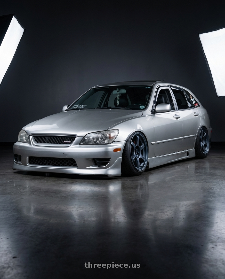 2002 lexus is300 sportcross with Gram Lights 57DR 5x100 17x9 +38 GUNBLUE 2 wheels