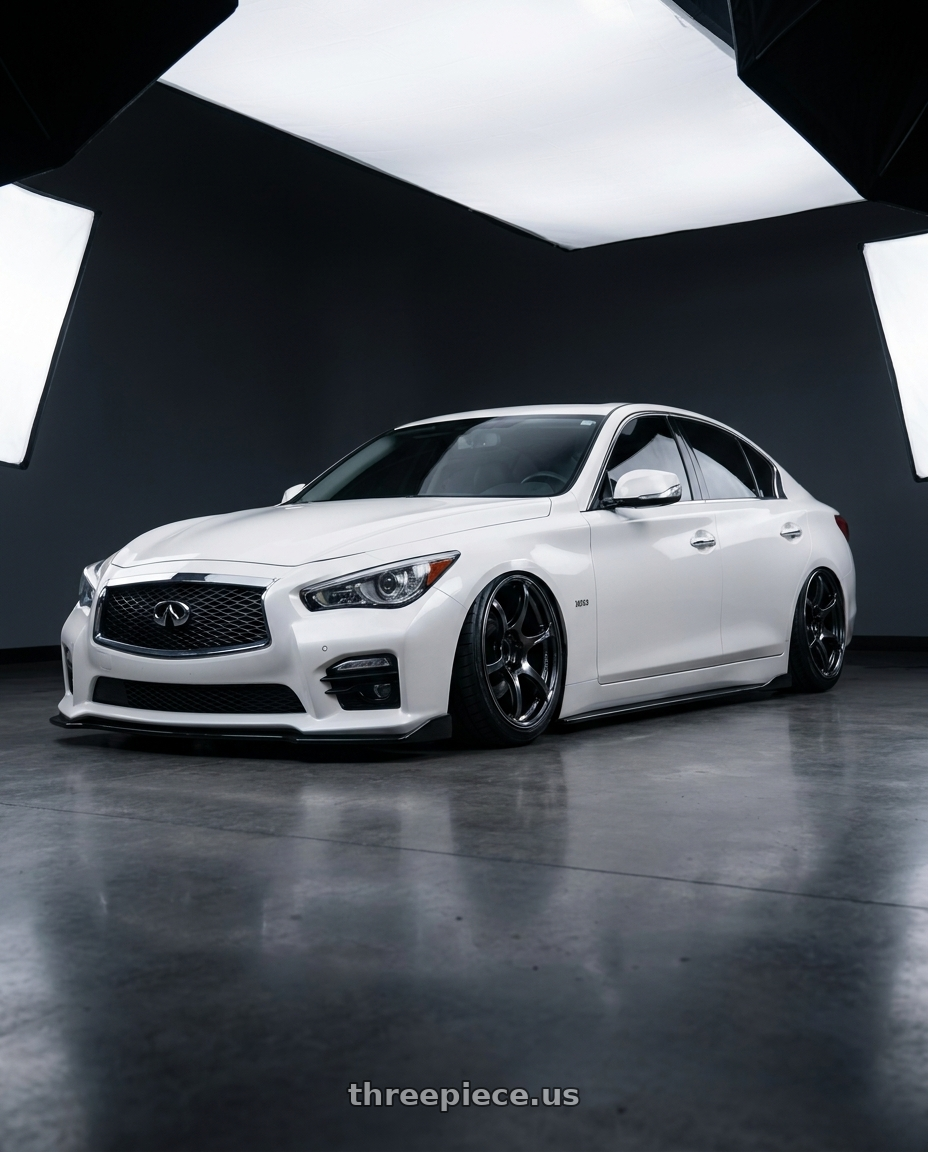 2020 Infiniti Q50 with Advan RGIII 5x114.3 19x9.0+25 Gloss Black wheels