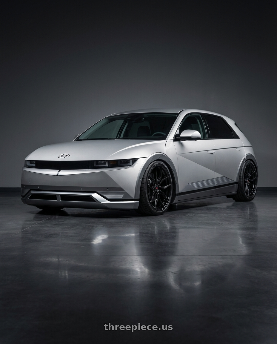 2024 Hyundai Ioniq 5 N with Vossen x Novitec NF11 21x9.5in - 5x114.3 BP - ET38 - Gloss Black Ferrari 296 Front Wheel - F-AFP-553-F01-C25 wheels