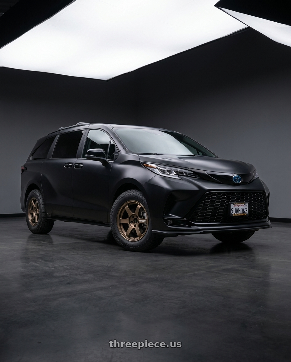 2025 Toyota Sienna with Volk Racing TE37 Saga S-Plus 5x114.3 17x7.5+44 Bronze wheels