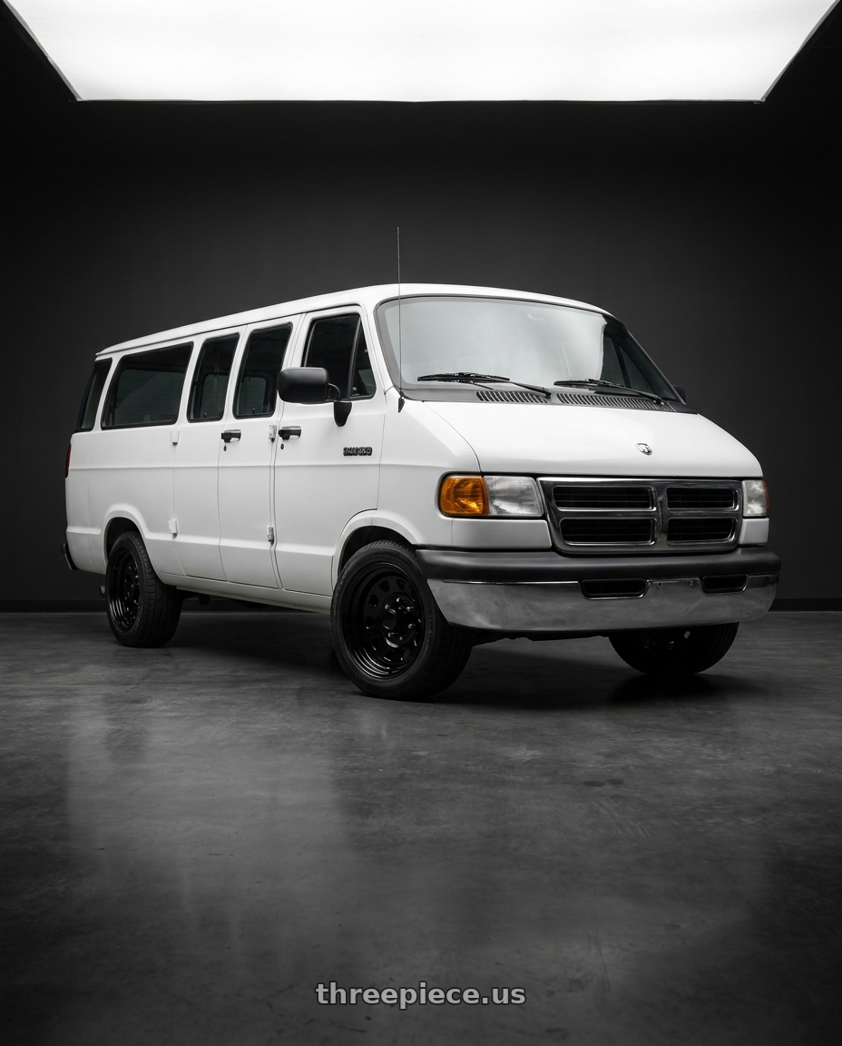 1994 Dodge B350 with Vision HD 84H 8x165.1 16x7+0 Gloss Black wheels