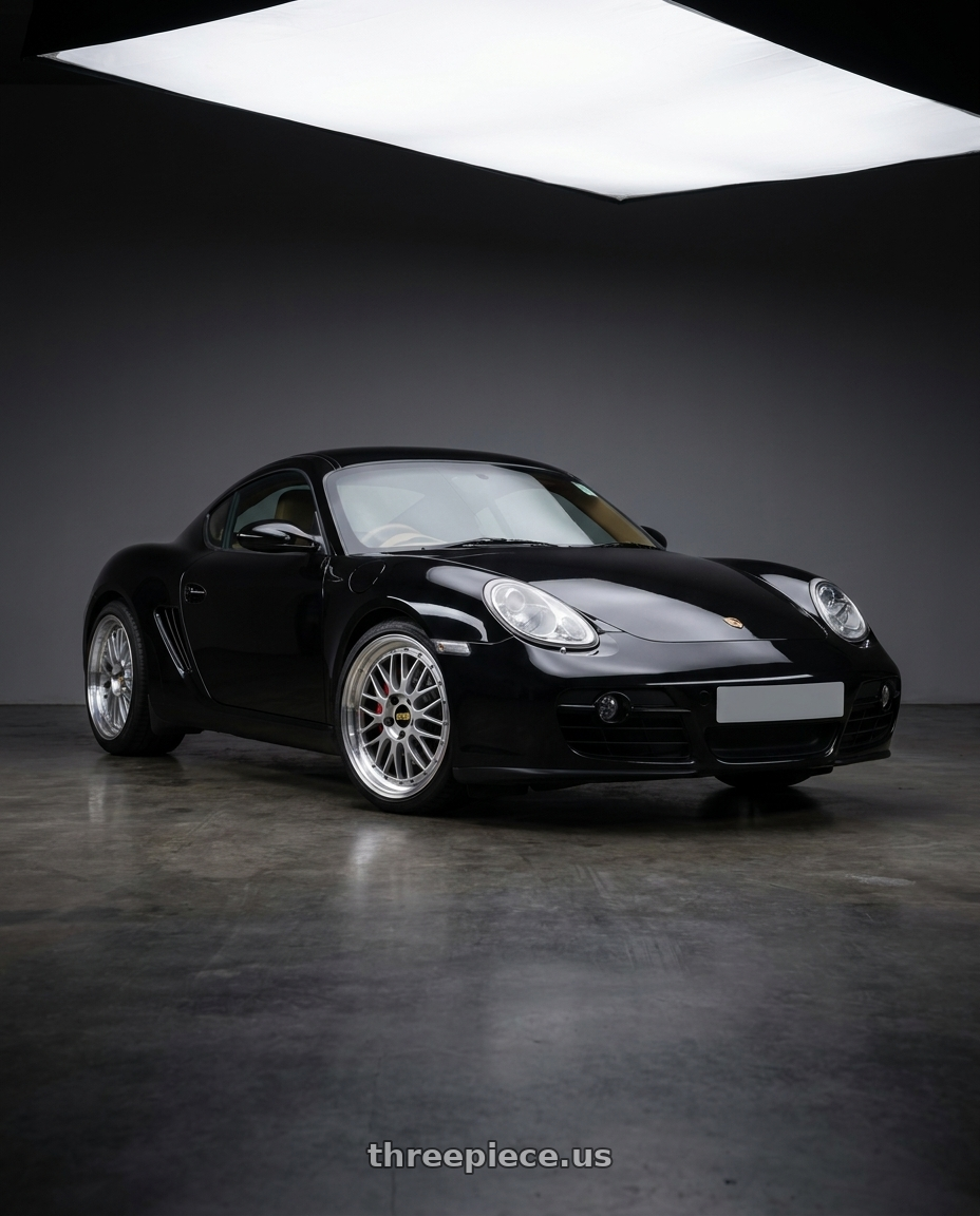 2009 Porsche Cayman S with BBS LM 5x114.3 19x9.0+38 Diamond Silver wheels