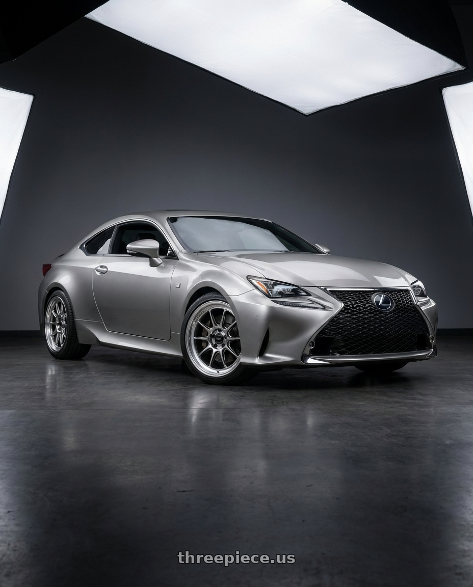 2016 Lexus RC 350 F Sport with Konig Countergram 5x114.3 19x9.5+35 Hyper Chrome / Machined Lip wheels