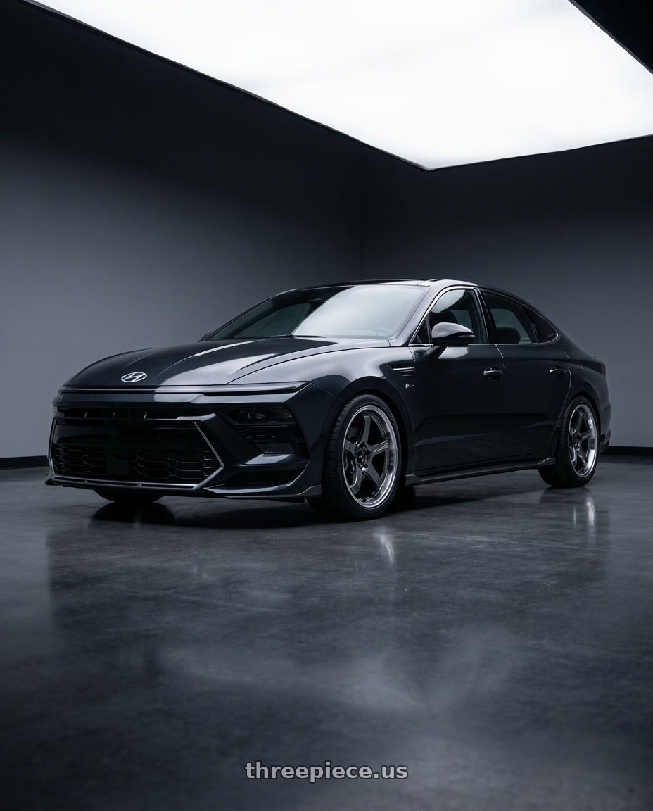 2026 Hyundai Sonata N-line with Advan Racing GT BEYOND 5x114.3 19x8.0 +44 MACHINING & HYPER PLATINUM BLACK wheels