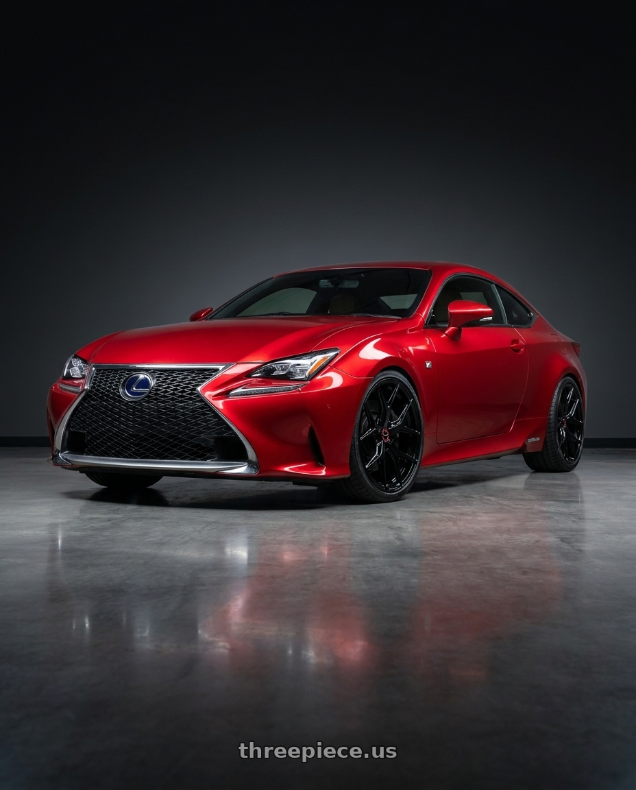 2018 Lexus RC F with Vossen HF-5 19x9.5 / 5x114.3 / ET40 / Deep Face / 73.1 - Gloss Black Wheel - HF5-9N63 wheels