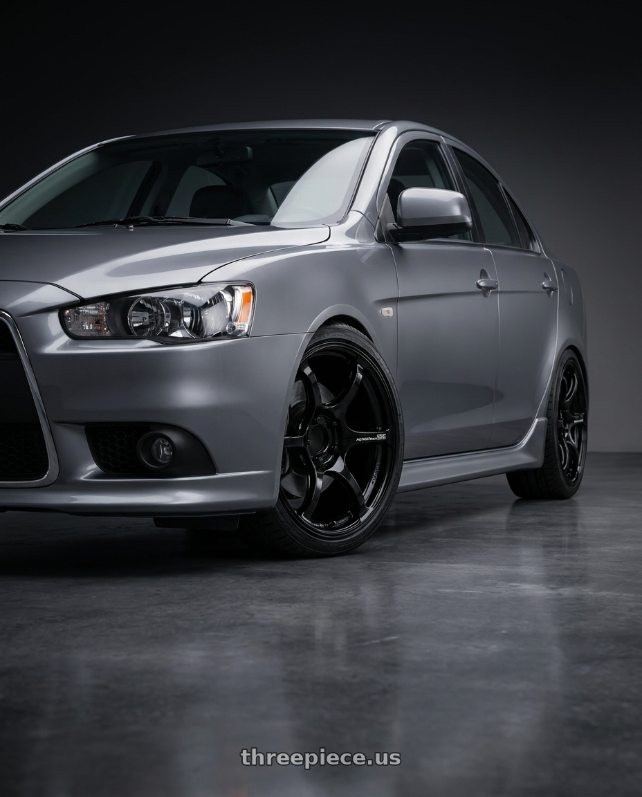 2014 Mitsubishi Lancer Ralliart with Advan RGIII 5x114.3 18x8.0+37 Gloss Black wheels