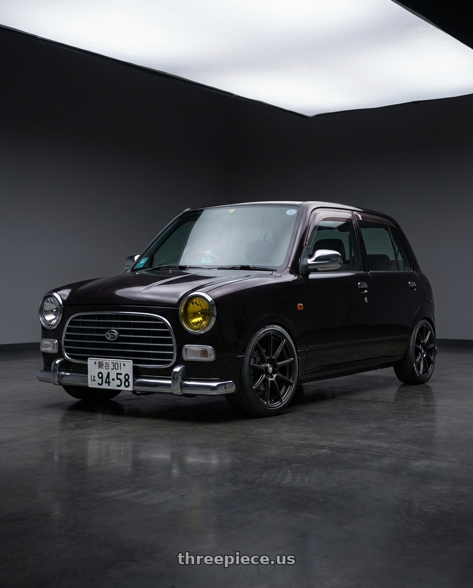 2000 Daihatsu Mira Gino  with Konig Control 4x100/4x108 15x6.5+40 Matte Black wheels