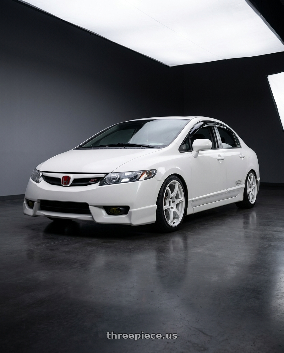 2008 Acura CSX Type S with Advan Racing RG-4 5x114.3 17x8.0 +54 RACING WHITE METALLIC & RING wheels