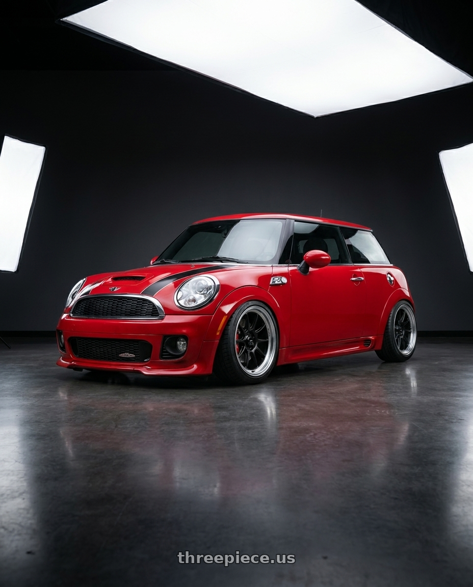 2013 Mini Cooper Jcw with Konig Countergram 5x114.3 19x9.5+25 Matte Black / Matte Machined Lip wheels