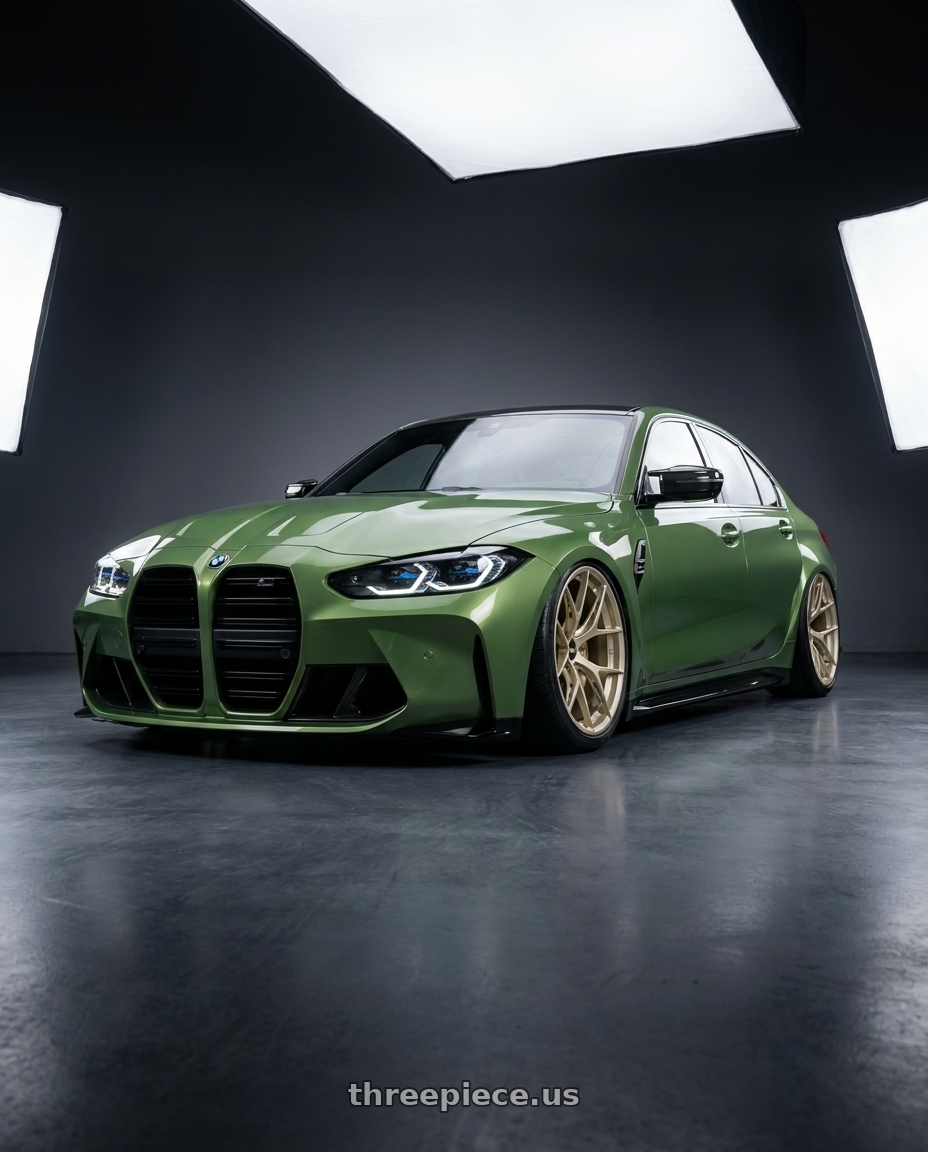 2024 bmw g82cs with BBS FI-R Evo 5x112 19x9.5+15 White Gold wheels