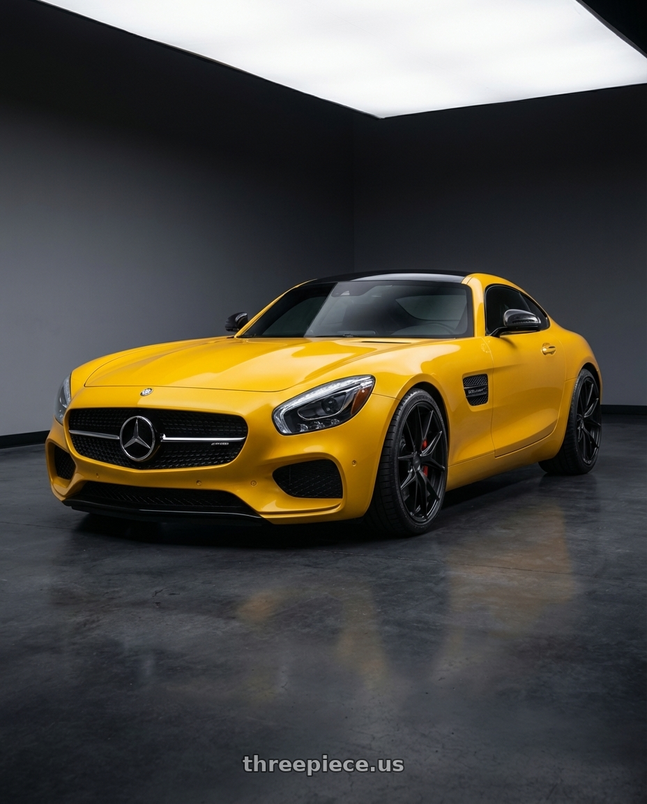 2019 Mercedes-Benz AMG GT with Niche 1PC M117 MISANO 5X112 19X8.5 +34 MATTE BLACK wheels