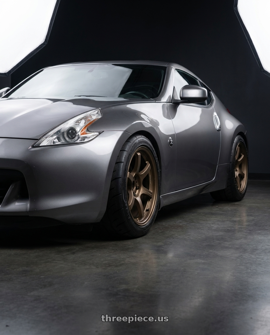 2009 Nissan 370z with Gram Lights 57DR 5x114.3 18x10.5+12 Bronze 2 wheels