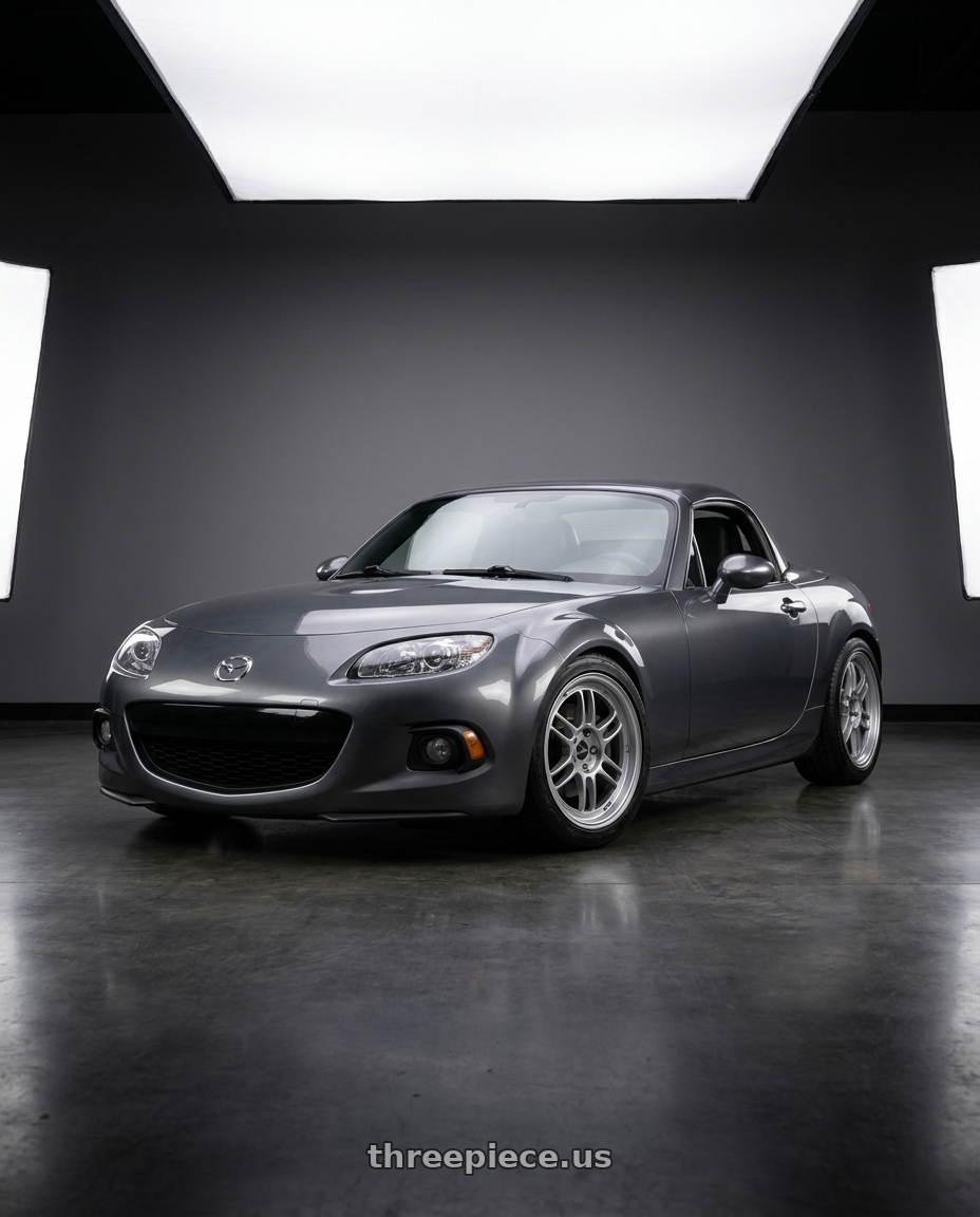 2014 Mazda Miata with Enkei RPF1 5x114.3 17x8+45 Silver wheels