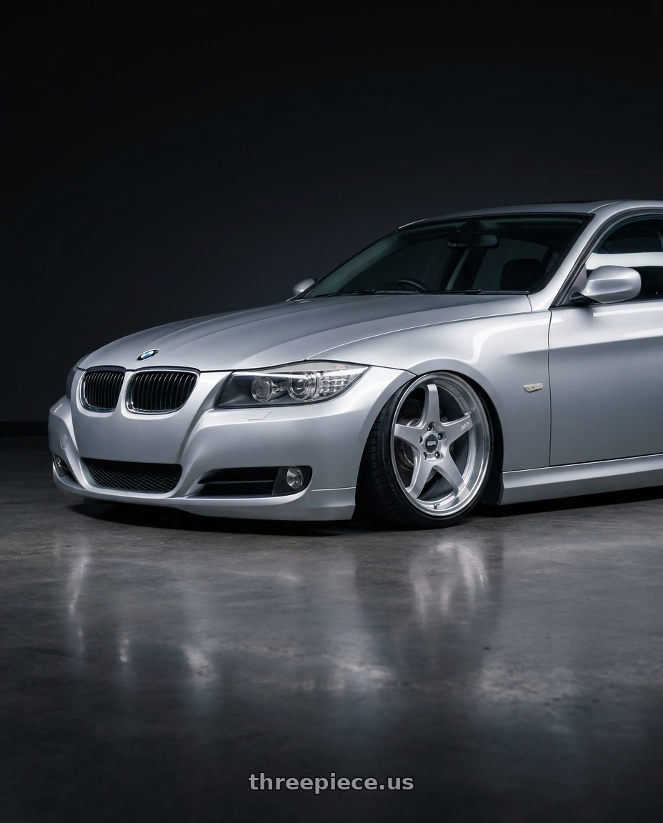 2012 BMW 3 Series E92 with ESR Wheels APEX SERIES AP5 5x120 18x9.5 +35 Hyper Silver wheels