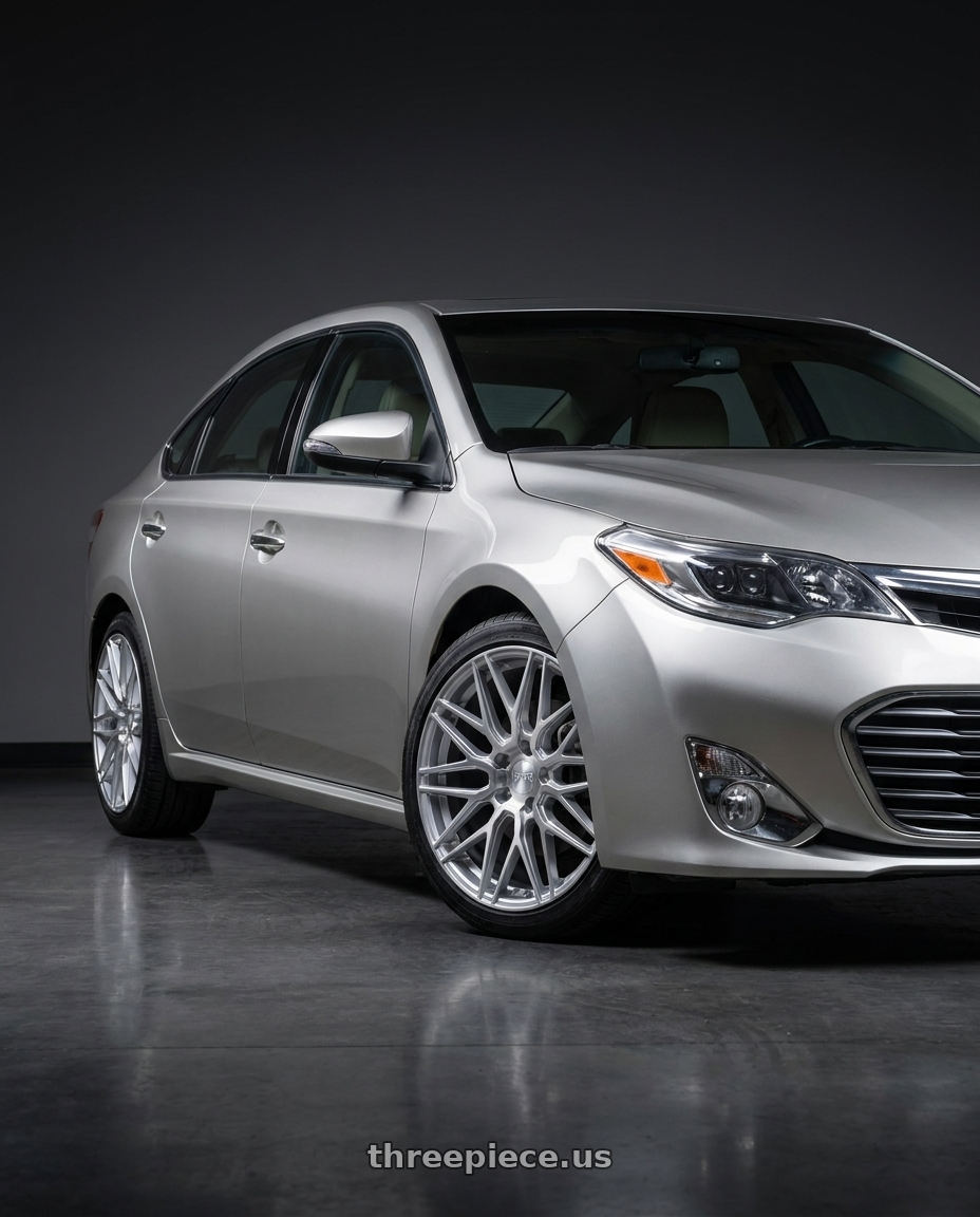 2013 toyota avalon with F1R F103 5x114.3 18x8.5 +38 Brushed Silver wheels