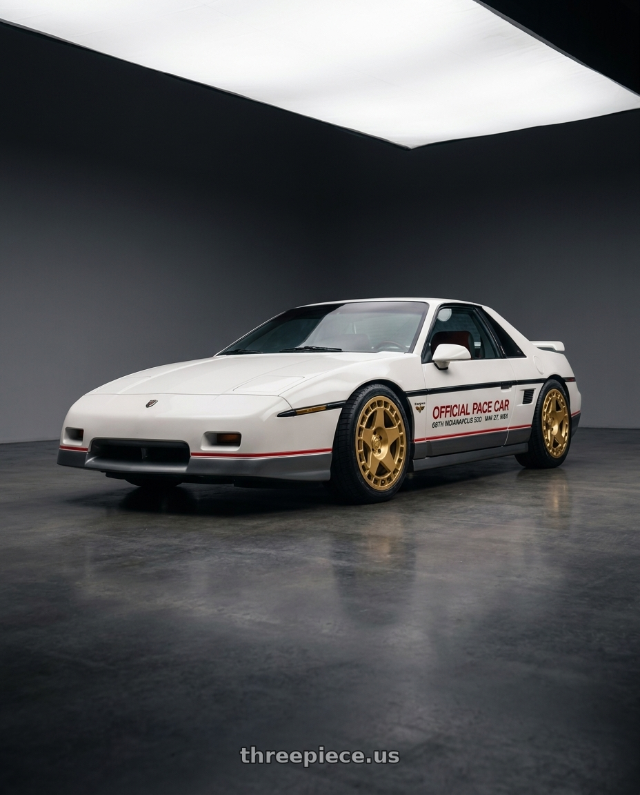 1984 Pontiac Fiero Indy Pace with fifteen52 TURBOMAC 5x108 18x8.5 +42 GOLD (GLOSS GOLD) wheels