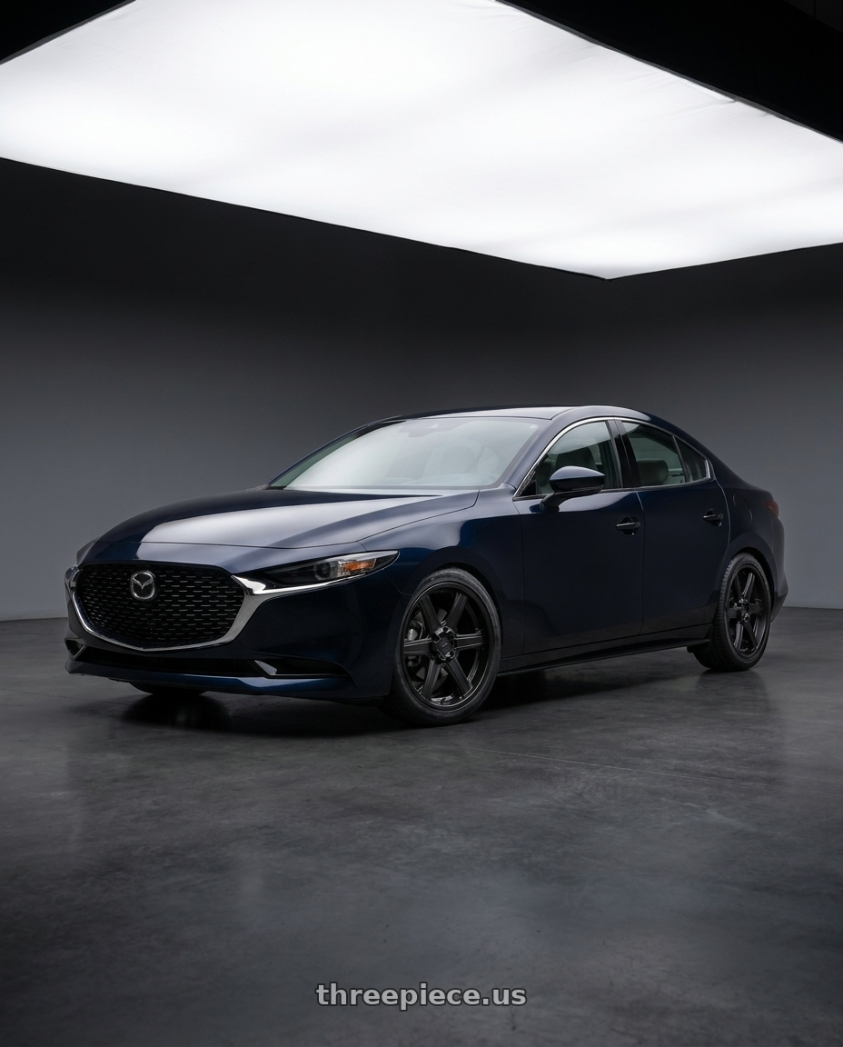 2022 Mazda Mazda3 P with Enkei BHAWK 6x135 18x8.5+30 Black wheels