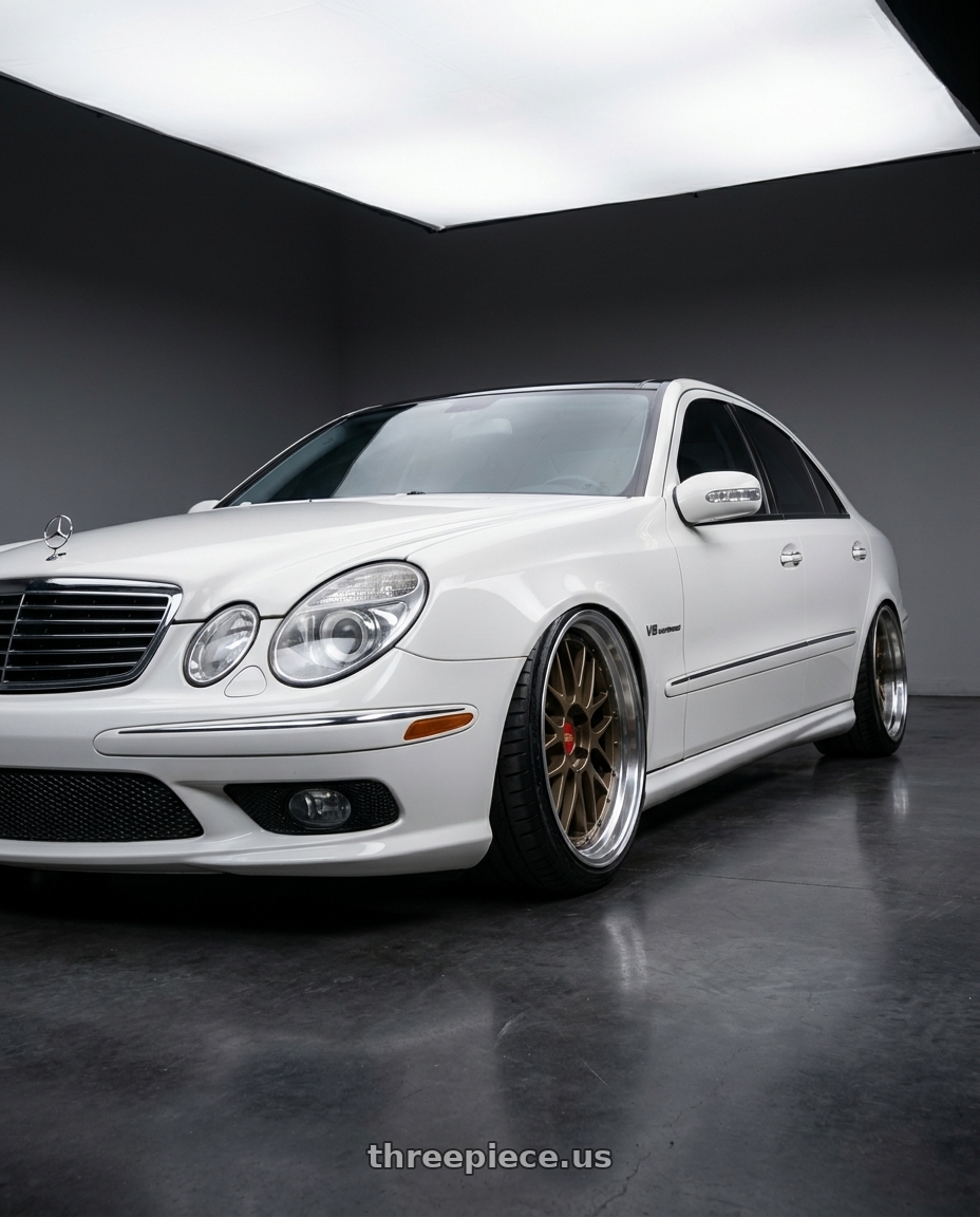 2006 Mercedes E55 AMG with BBS LM 5x112 20x10.0+22 Matte Bronze wheels