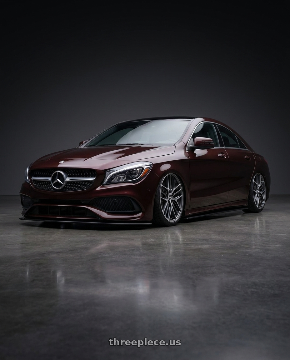 2018 Mercedes-Benz CLA C117 with BBS CC-R 5x112 19x8.5+30 Graphite w/ Diamond Cut Face wheels